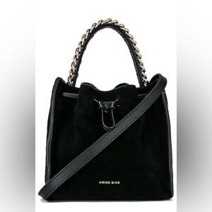 Anine Bing Ursula Mini Bag Black Suede